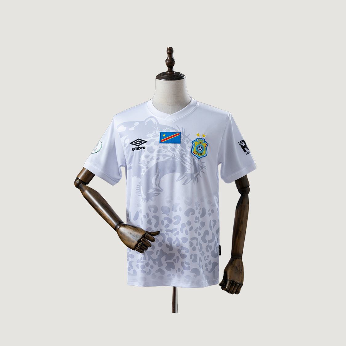 Congo – Maillot Domicile 2026 – Blanc, Gris
