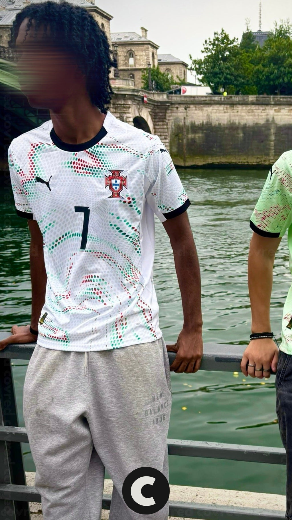 Portugal - Maillot Extérieur 2025 - Blanc,Vert, Noir