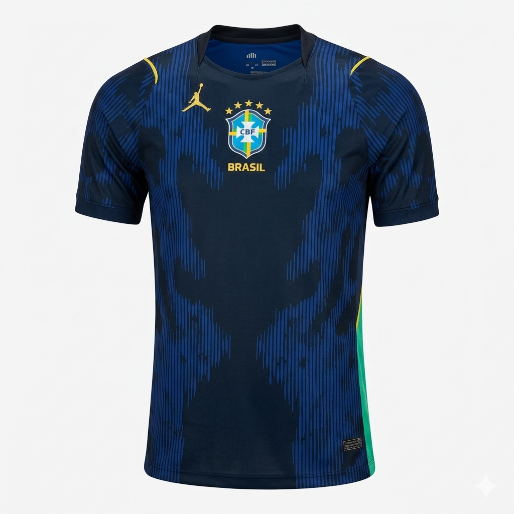 Brésil - Maiilot Extérieur Coupe du Monde 2026 - Bleu, Noir