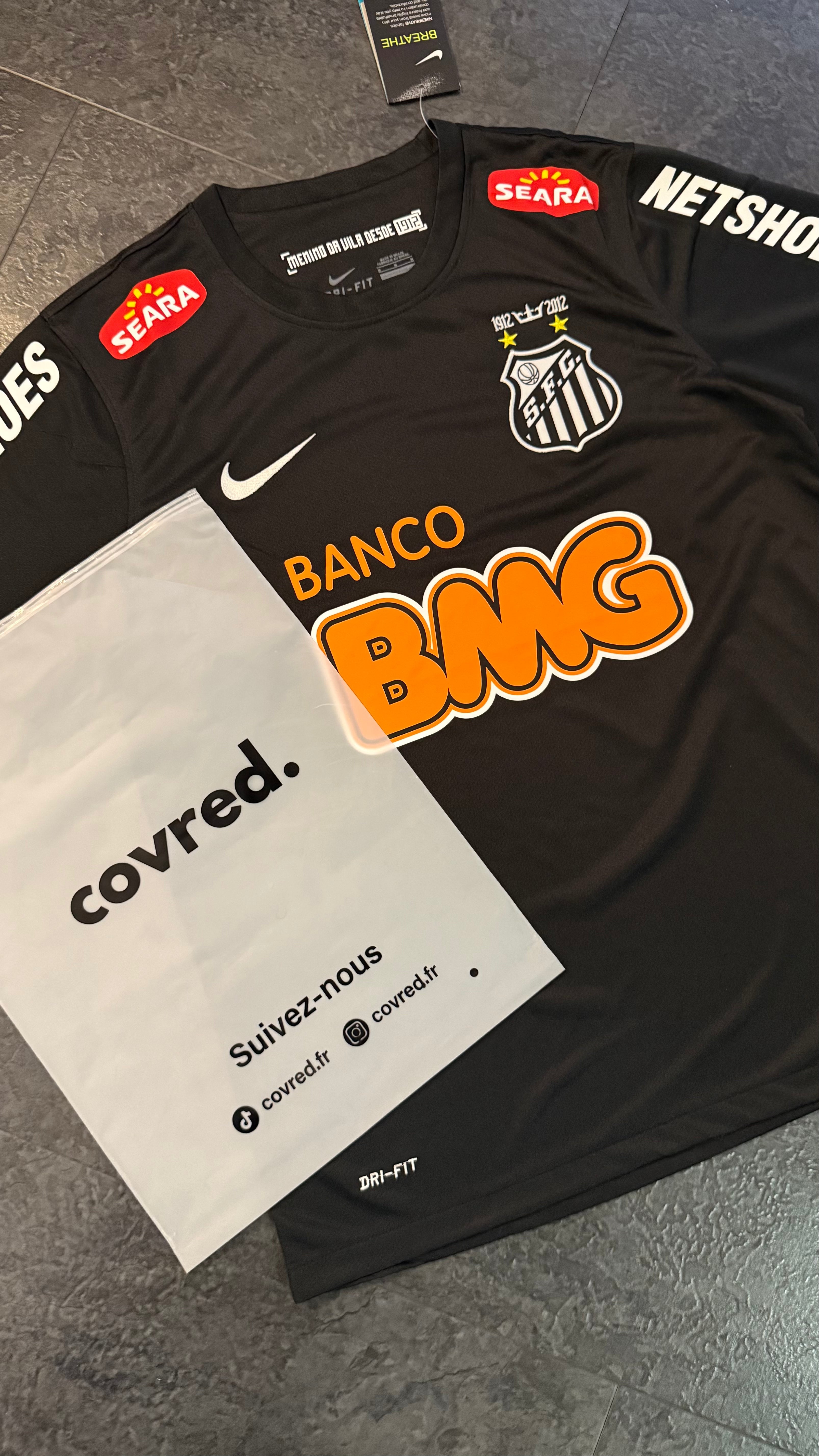 Santos FC – Maillot Extérieur 2012 – Noir