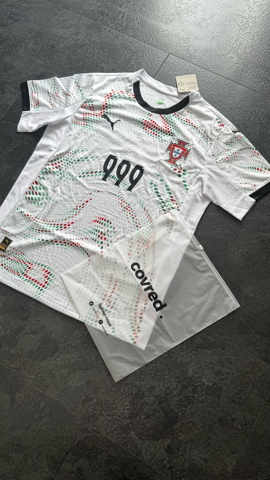Portugal - Maillot Extérieur 2025 - Blanc,Vert, Noir