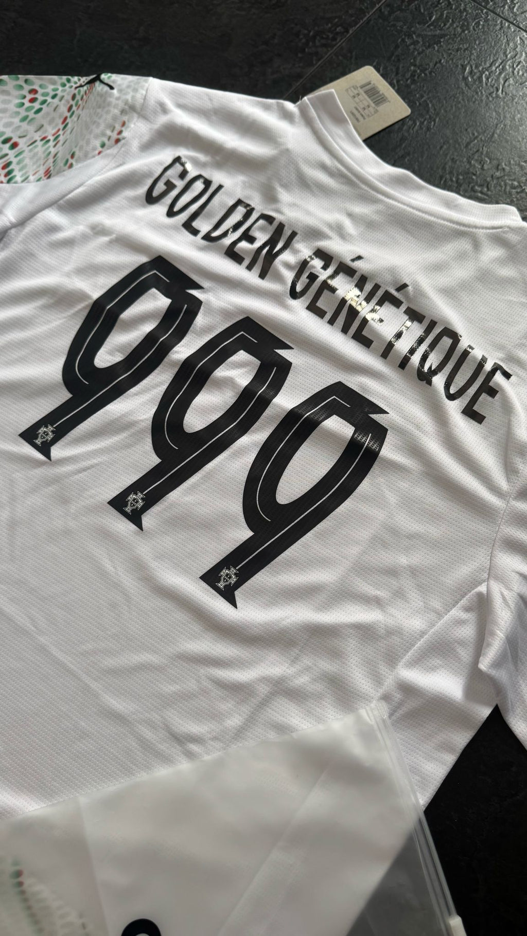 Portugal - Maillot Extérieur 2025 - Blanc,Vert, Noir