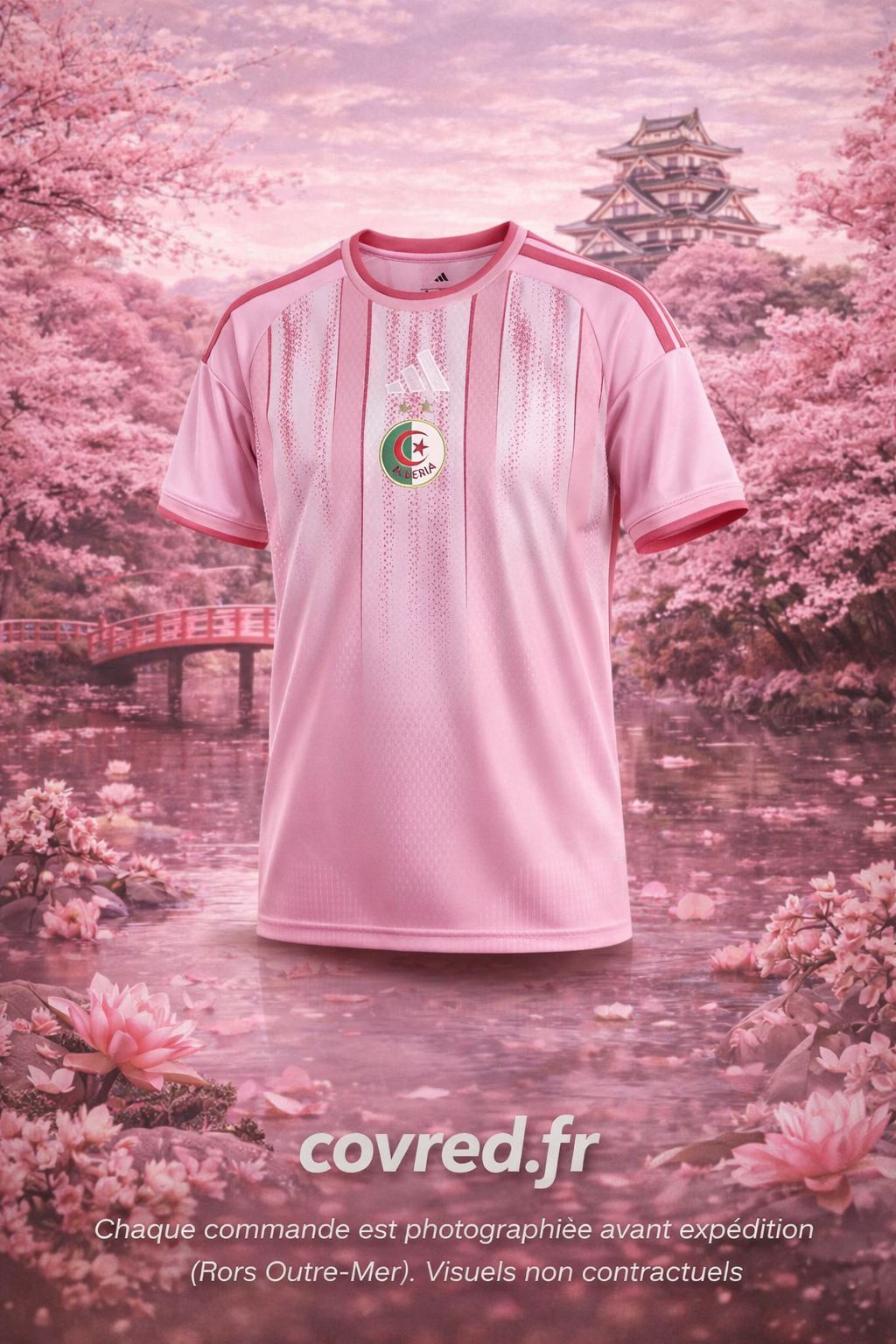 Algérie – Maillot Édition Spéciale 2026 – Rose, Blanc