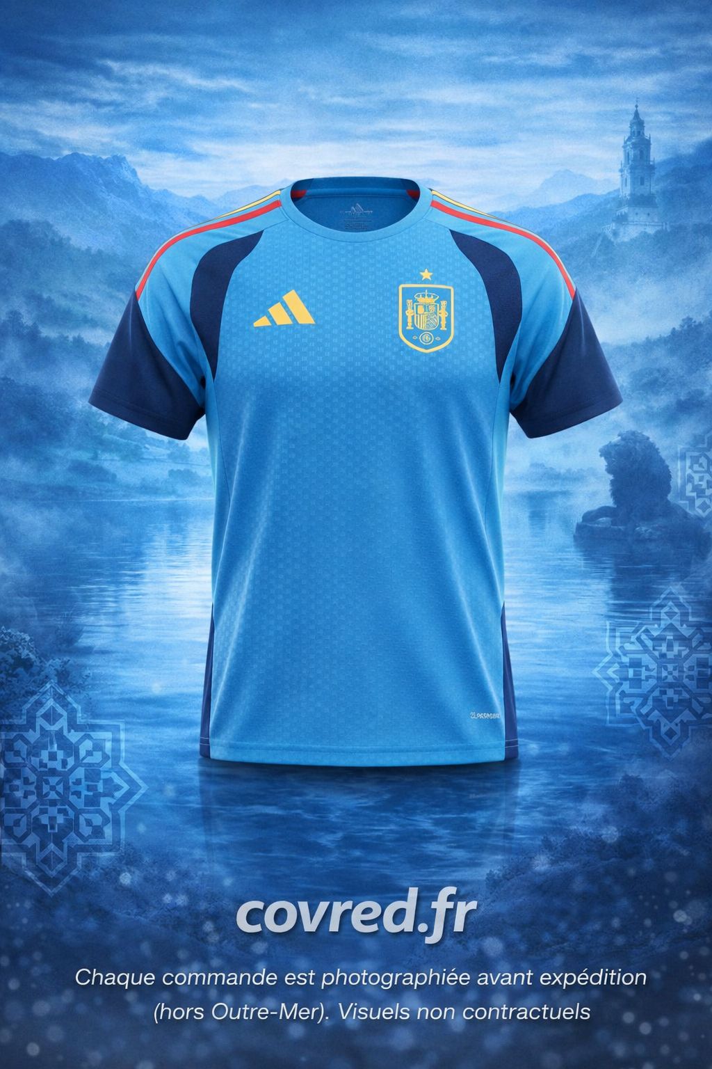 Espagne – Maillot Pré-Match 2026 – Bleu & Jaune